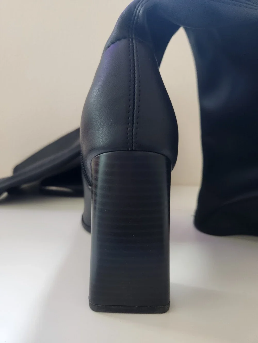 Bar III Haydin Knee High Boots Womens 5 Black Pointed Toe Block Heel NWT